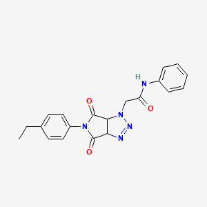 2-[5-(4-ethylphenyl)-4,6-dioxo-4,5,6,6a-tetrahydropyrrolo[3,4-d][1,2,3]triazol-1(3aH)-yl]-N-phenylacetamide