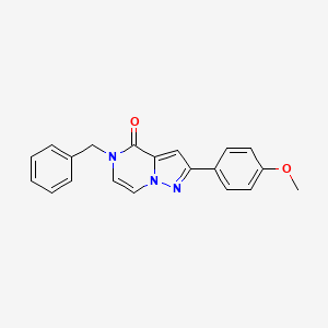 molecular formula C20H17N3O2 B2893640 5-苄基-2-(4-甲氧基苯基)吡唑并[1,5-a]嘧啶-4(5H)-酮 CAS No. 1358758-02-7