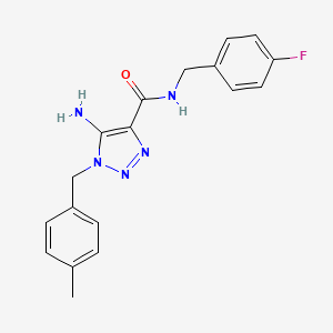 molecular formula C18H18FN5O B2893660 5-氨基-N-(4-氟苄基)-1-(4-甲基苄基)-1H-1,2,3-三唑-4-甲酰胺 CAS No. 900013-45-8