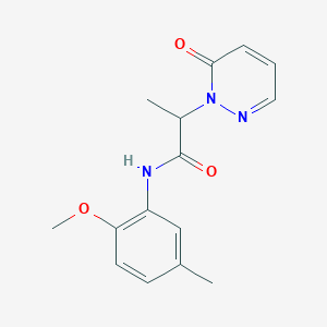 molecular formula C15H17N3O3 B2893667 N-(2-methoxy-5-methylphenyl)-2-(6-oxopyridazin-1(6H)-yl)propanamide CAS No. 1203386-81-5