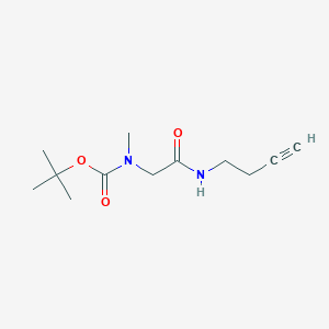 molecular formula C12H20N2O3 B2893674 叔丁基(2-(丁-3-炔-1-氨基)-2-氧代乙基)(甲基)氨基甲酸酯 CAS No. 1351644-55-7