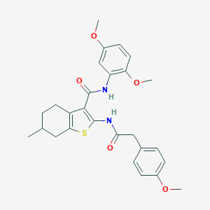 N-(2,5-dimethoxyphenyl)-2-{[(4-methoxyphenyl)acetyl]amino}-6-methyl-4,5,6,7-tetrahydro-1-benzothiophene-3-carboxamide
