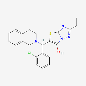 5-((2-chlorophenyl)(3,4-dihydroisoquinolin-2(1H)-yl)methyl)-2-ethylthiazolo[3,2-b][1,2,4]triazol-6-ol