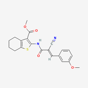 (E)-methyl 2-(2-cyano-3-(3-methoxyphenyl)acrylamido)-4,5,6,7-tetrahydrobenzo[b]thiophene-3-carboxylate