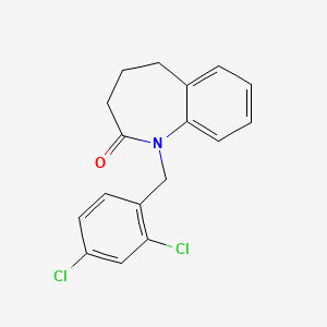 molecular formula C17H15Cl2NO B2893694 1-(2,4-二氯苄基)-1,3,4,5-四氢-2H-1-苯并氮杂菲-2-酮 CAS No. 303988-07-0