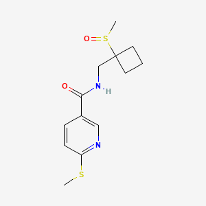 N-[(1-methanesulfinylcyclobutyl)methyl]-6-(methylsulfanyl)pyridine-3-carboxamide