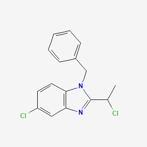 molecular formula C16H14Cl2N2 B2893712 1-benzyl-5-chloro-2-(1-chloroethyl)-1H-benzimidazole CAS No. 868237-98-3