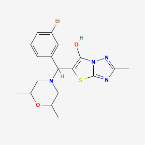 5-((3-Bromophenyl)(2,6-dimethylmorpholino)methyl)-2-methylthiazolo[3,2-b][1,2,4]triazol-6-ol