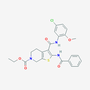 ethyl 2-(benzoylamino)-3-[(5-chloro-2-methoxyanilino)carbonyl]-4,7-dihydrothieno[2,3-c]pyridine-6(5H)-carboxylate
