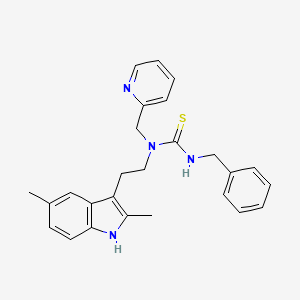 3-benzyl-1-[2-(2,5-dimethyl-1H-indol-3-yl)ethyl]-1-(pyridin-2-ylmethyl)thiourea