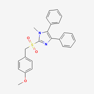 4-methoxybenzyl 1-methyl-4,5-diphenyl-1H-imidazol-2-yl sulfone