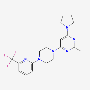 2-Methyl-4-pyrrolidin-1-yl-6-[4-[6-(trifluoromethyl)pyridin-2-yl]piperazin-1-yl]pyrimidine