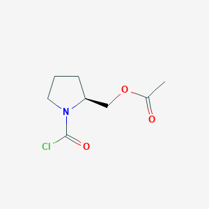 molecular formula C8H12ClNO3 B2893735 (S)-(1-(氯羰基)吡咯烷-2-基)甲基乙酸酯 CAS No. 1296132-58-5