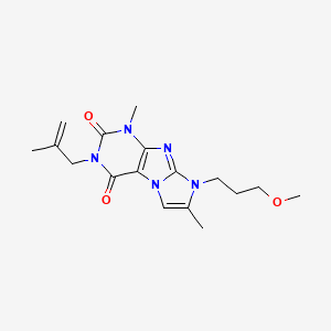 molecular formula C17H23N5O3 B2893736 6-(3-Methoxypropyl)-4,7-dimethyl-2-(2-methylprop-2-enyl)purino[7,8-a]imidazole-1,3-dione CAS No. 876902-39-5