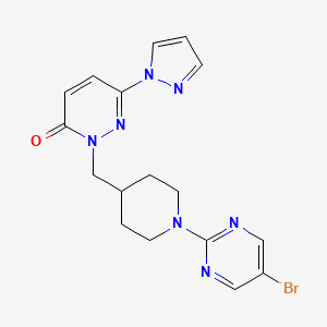 2-{[1-(5-bromopyrimidin-2-yl)piperidin-4-yl]methyl}-6-(1H-pyrazol-1-yl)-2,3-dihydropyridazin-3-one