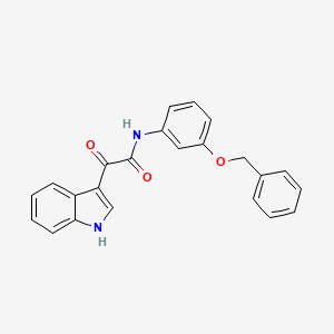 molecular formula C23H18N2O3 B2893741 N-[3-(苄氧基)苯基]-2-(1H-吲哚-3-基)-2-氧代乙酰胺 CAS No. 1024184-66-4