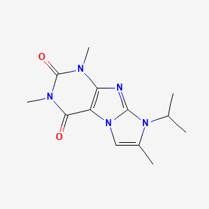 molecular formula C13H17N5O2 B2893746 2,4,7-Trimethyl-6-propan-2-ylpurino[7,8-a]imidazole-1,3-dione CAS No. 878730-58-6
