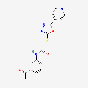 N-(3-acetylphenyl)-2-{[5-(pyridin-4-yl)-1,3,4-oxadiazol-2-yl]sulfanyl}acetamide