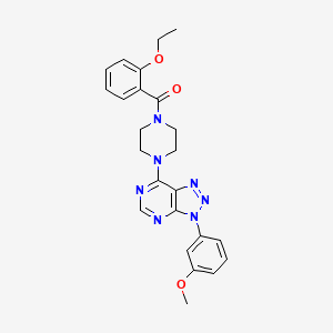 molecular formula C24H25N7O3 B2893753 (2-ethoxyphenyl)(4-(3-(3-methoxyphenyl)-3H-[1,2,3]triazolo[4,5-d]pyrimidin-7-yl)piperazin-1-yl)methanone CAS No. 920374-30-7