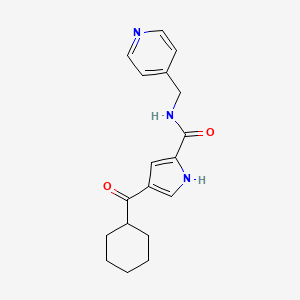 4-(cyclohexylcarbonyl)-N-(4-pyridinylmethyl)-1H-pyrrole-2-carboxamide