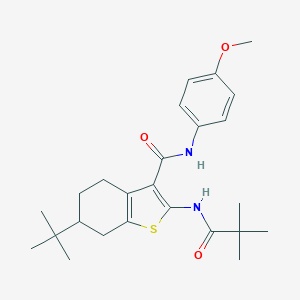 6-tert-butyl-2-[(2,2-dimethylpropanoyl)amino]-N-(4-methoxyphenyl)-4,5,6,7-tetrahydro-1-benzothiophene-3-carboxamide