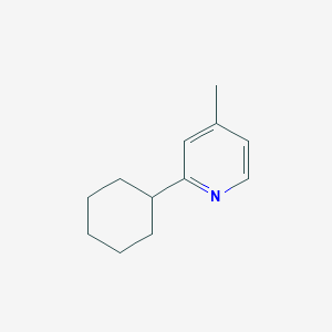 molecular formula C12H17N B2893763 2-Cyclohexyl-4-methylpyridine CAS No. 15787-48-1