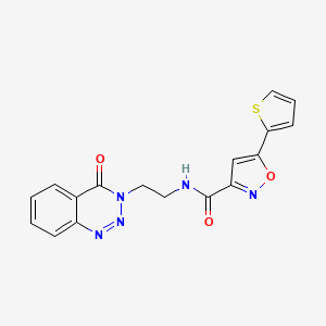 N-(2-(4-oxobenzo[d][1,2,3]triazin-3(4H)-yl)ethyl)-5-(thiophen-2-yl)isoxazole-3-carboxamide