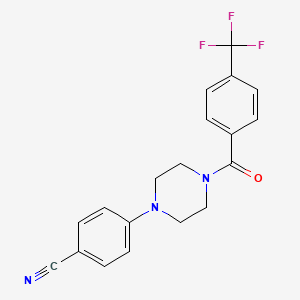 4-{4-[4-(Trifluoromethyl)benzoyl]piperazino}benzenecarbonitrile