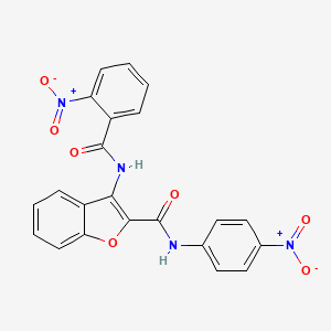 3-(2-nitrobenzamido)-N-(4-nitrophenyl)benzofuran-2-carboxamide