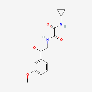 molecular formula C15H20N2O4 B2893775 N1-环丙基-N2-(2-甲氧基-2-(3-甲氧基苯基)乙基)草酰胺 CAS No. 1797355-46-4