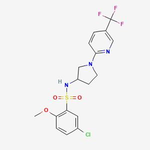 5-chloro-2-methoxy-N-(1-(5-(trifluoromethyl)pyridin-2-yl)pyrrolidin-3-yl)benzenesulfonamide