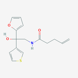 N-(2-(furan-2-yl)-2-hydroxy-2-(thiophen-3-yl)ethyl)pent-4-enamide