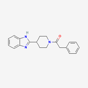 molecular formula C20H21N3O B2893791 1-[4-(1H-Benzoimidazol-2-yl)-piperidin-1-yl]-2-phenyl-ethanone CAS No. 845539-67-5