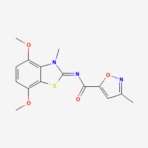 (E)-N-(4,7-dimethoxy-3-methylbenzo[d]thiazol-2(3H)-ylidene)-3-methylisoxazole-5-carboxamide