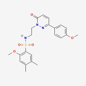 2-methoxy-N-(2-(3-(4-methoxyphenyl)-6-oxopyridazin-1(6H)-yl)ethyl)-4,5-dimethylbenzenesulfonamide