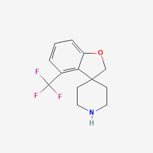 molecular formula C13H14F3NO B2893810 4-(三氟甲基)-2H-螺[1-苯并呋喃-3,4'-哌啶] CAS No. 2251053-75-3