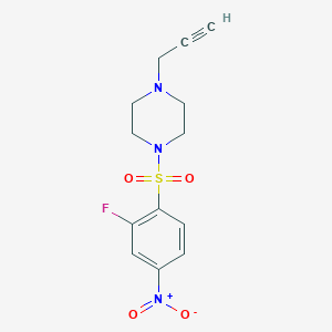 1-(2-Fluoro-4-nitrobenzenesulfonyl)-4-(prop-2-yn-1-yl)piperazine