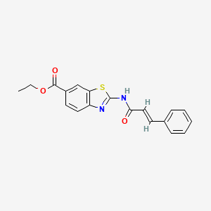molecular formula C19H16N2O3S B2893818 2-肉桂酰胺基苯并[d]噻唑-6-甲酸乙酯 CAS No. 946360-09-4