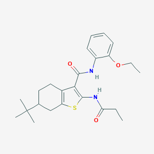 6-tert-butyl-N-(2-ethoxyphenyl)-2-(propionylamino)-4,5,6,7-tetrahydro-1-benzothiophene-3-carboxamide