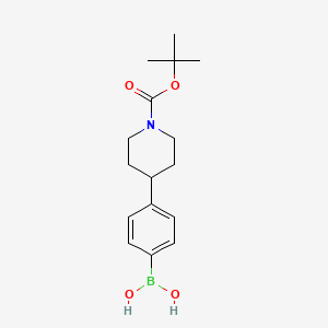 molecular formula C16H24BNO4 B2893824 4-(1-(Tert-butoxycarbonyl)piperidin-4-YL)phenylboronic acid CAS No. 1191062-02-8
