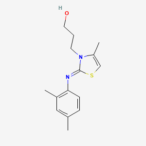 molecular formula C15H20N2OS B2893826 3-[(2Z)-2-[(2,4-dimethylphenyl)imino]-4-methyl-2,3-dihydro-1,3-thiazol-3-yl]propan-1-ol CAS No. 905765-54-0