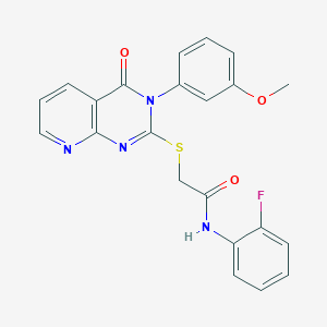N-(2-fluorophenyl)-2-{[3-(3-methoxyphenyl)-4-oxo-3,4-dihydropyrido[2,3-d]pyrimidin-2-yl]thio}acetamide
