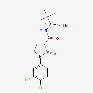 molecular formula C17H19Cl2N3O2 B2893834 N-(1-Cyano-2,2-dimethylpropyl)-1-(3,4-dichlorophenyl)-2-oxopyrrolidine-3-carboxamide CAS No. 2224518-44-7