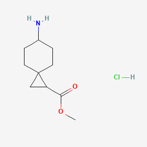 molecular formula C10H18ClNO2 B2893837 Methyl 6-aminospiro[2.5]octane-1-carboxylate hydrochloride CAS No. 2138075-94-0