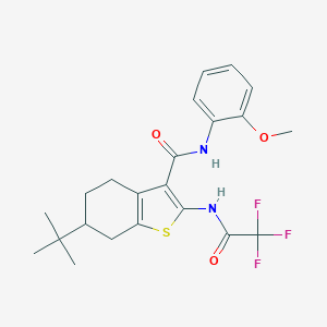 6-tert-butyl-N-(2-methoxyphenyl)-2-[(trifluoroacetyl)amino]-4,5,6,7-tetrahydro-1-benzothiophene-3-carboxamide