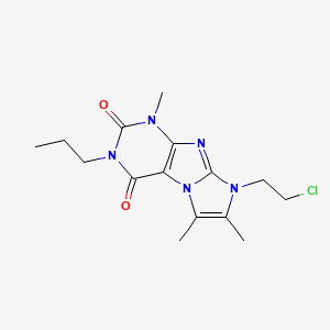 8-(2-chloroethyl)-1,6,7-trimethyl-3-propyl-1H-imidazo[2,1-f]purine-2,4(3H,8H)-dione