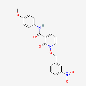 molecular formula C20H17N3O6 B2893844 N-(4-methoxyphenyl)-1-((3-nitrobenzyl)oxy)-2-oxo-1,2-dihydropyridine-3-carboxamide CAS No. 852364-70-6