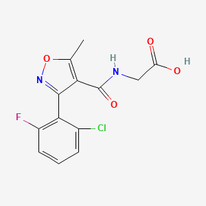 2-({[3-(2-Chloro-6-fluorophenyl)-5-methyl-4-isoxazolyl]carbonyl}amino)acetic acid