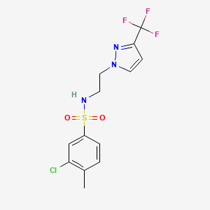 3-chloro-4-methyl-N-(2-(3-(trifluoromethyl)-1H-pyrazol-1-yl)ethyl)benzenesulfonamide