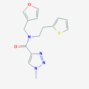 N-(furan-3-ylmethyl)-1-methyl-N-(2-(thiophen-2-yl)ethyl)-1H-1,2,3-triazole-4-carboxamide
